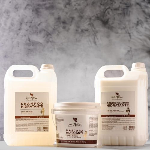 SHAMPOO E CONDICIONADOR – 5L | MÁSCARA – 2,2KG